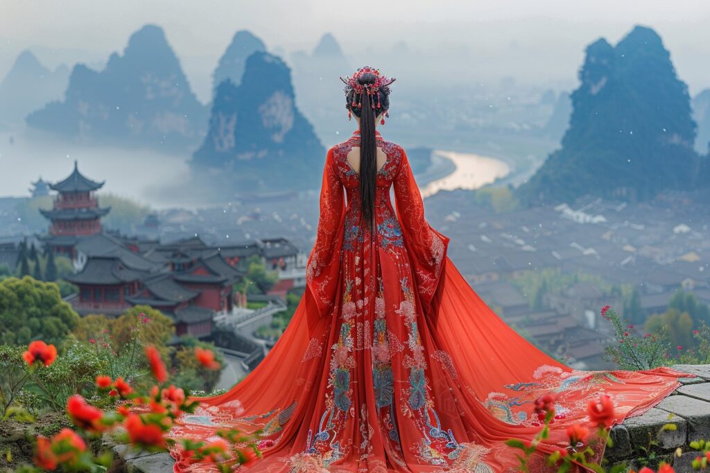 Des montagnes de Guilin aux ruelles de Shanghai : la robe chinoise dans tous ses états