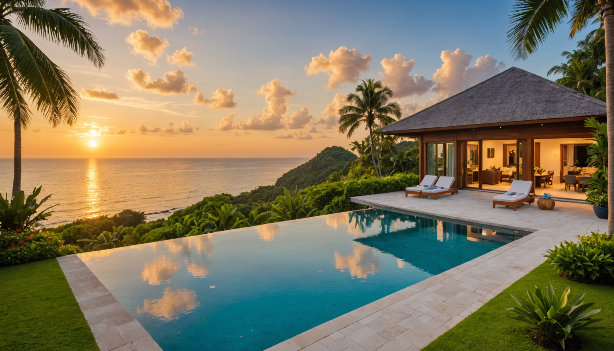 découvrez nos villas et resorts au bord de mer, version tropiques, avec un accès direct aux plages pour des vacances inoubliables en pleine nature.