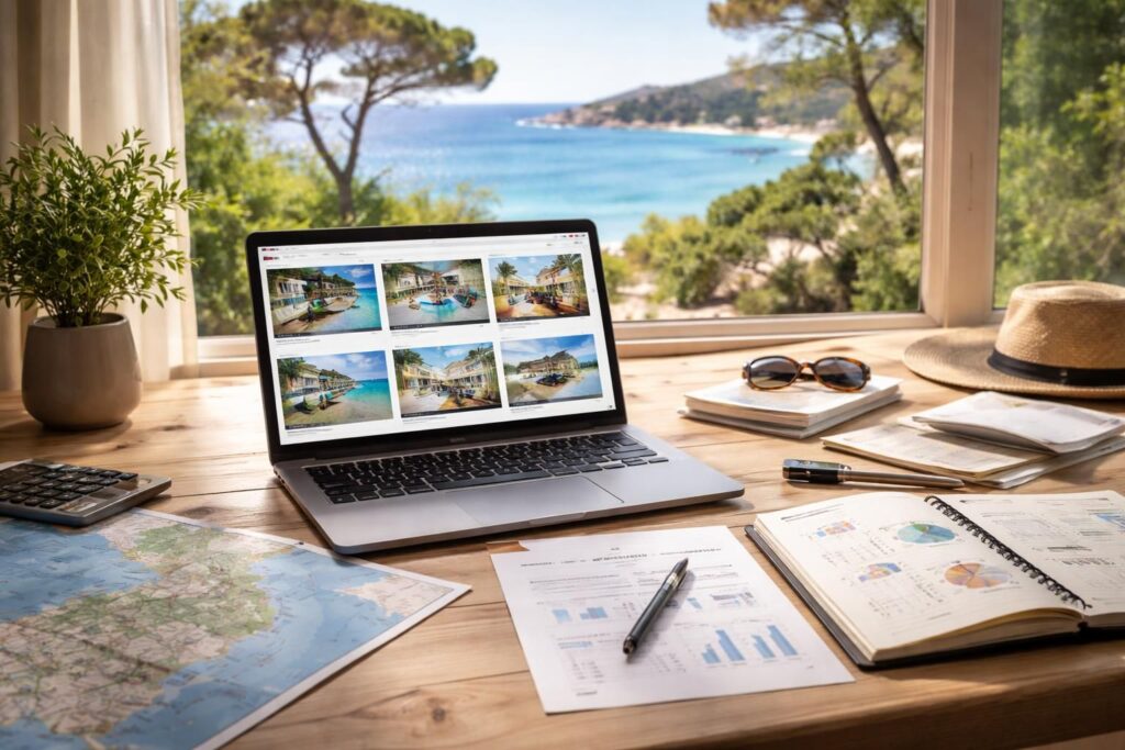 Suivre le budget location vacances en Corse avec Airbnb, Abritel et Booking pour Palombaggia