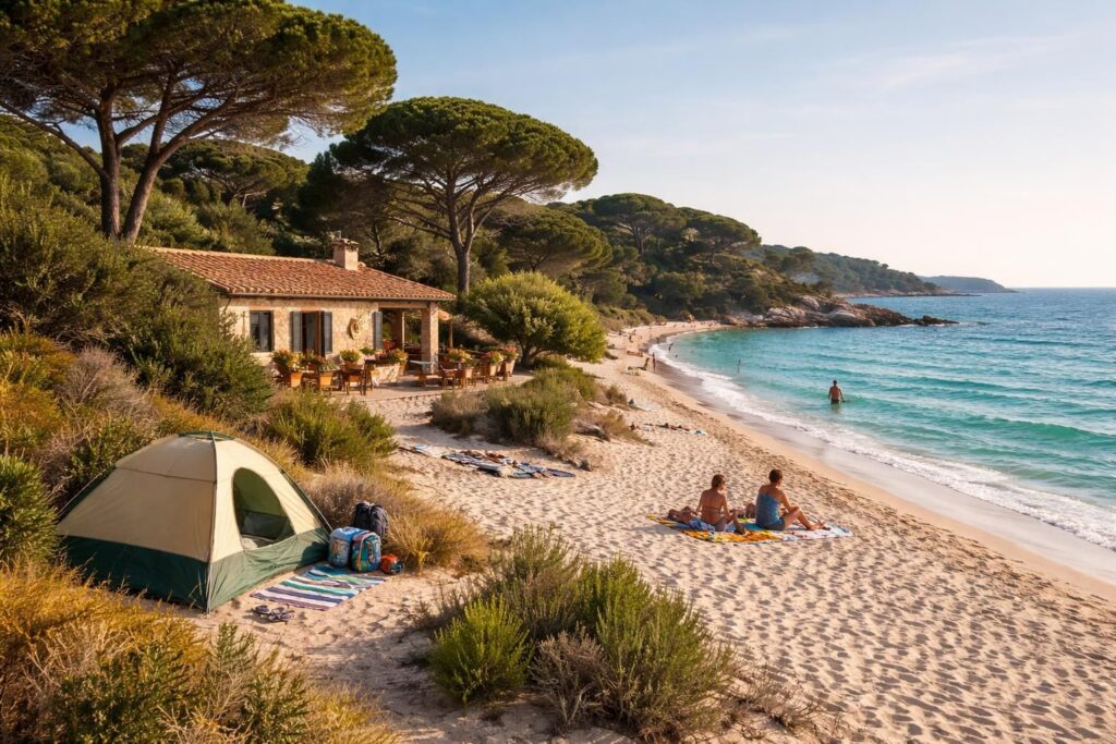 Vacances Corse Palombaggia abordables avec location Airbnb hors saison et camping