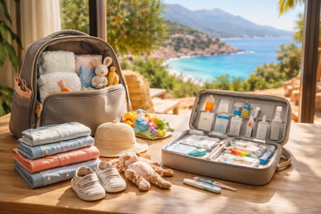 Vacances en Corse avec bébé nécessitent préparation bagage et trousse pharmacie