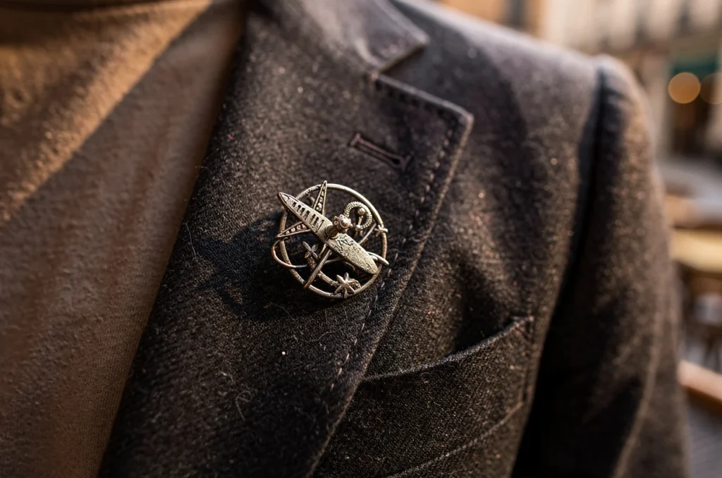Sur la route des élégants : quand la broche de costume devient le souvenir chic d’un voyage
